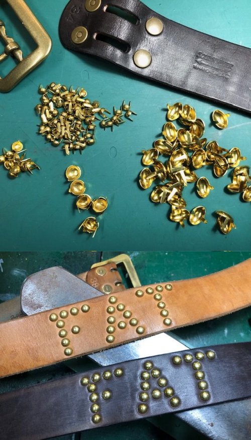 スタッズベルト鋭意制作中
