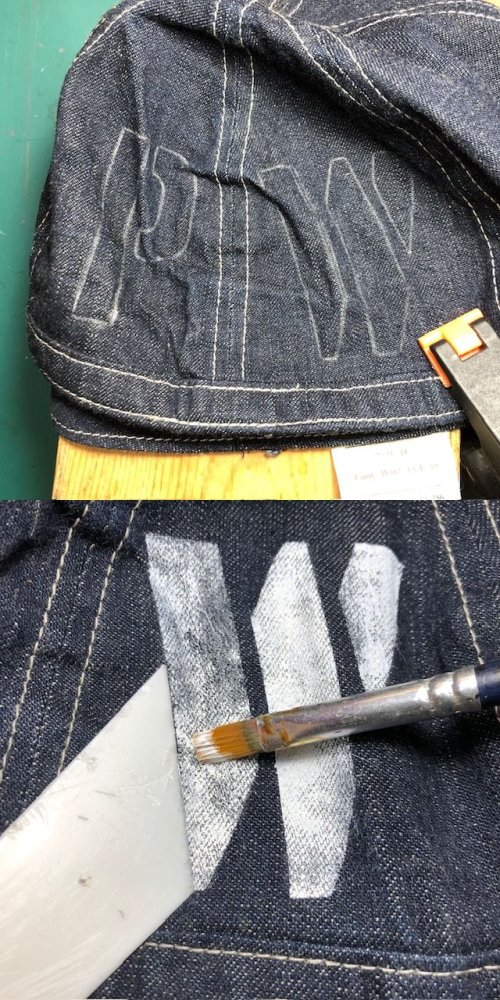 アーミーキャップ　ペイント開始