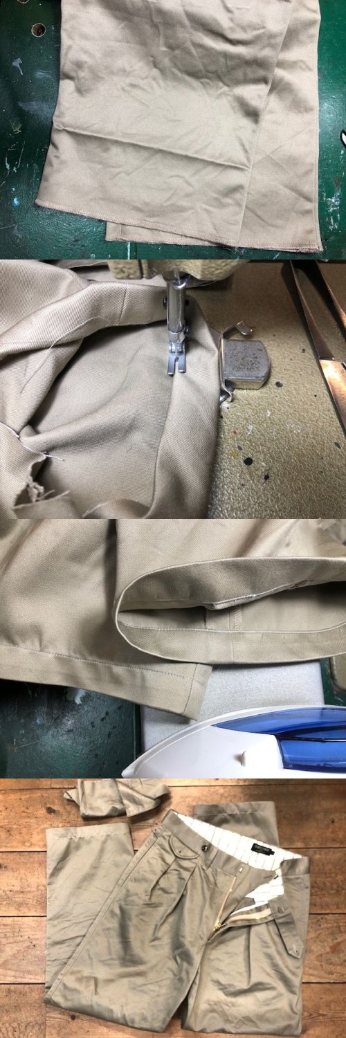 ワークパンツ裾上げ