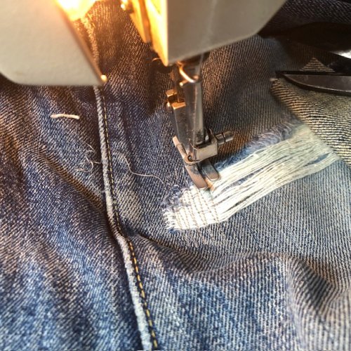 本日の修理品／シュガーケーン　スタンダードジーンズ