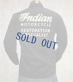画像1: インディアンモーターサイクル　ツイル　エンブロイダリーシャツ　