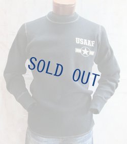 画像1: バズリクソンズ　 サーマルTシャツ　USAAF　ブラック