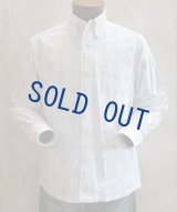 サンサーフ　フラストライプ　オックスフォードボタンダウンシャツ　ホワイト