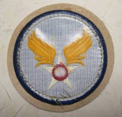 画像2: AAF・USAF　刺繍パッチ　レーヨン刺繍　牛ヌメ革トリミング付き