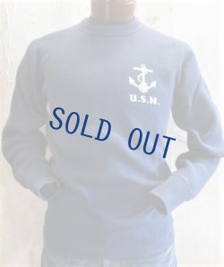 画像1: バズリクソンズ　 サーマルTシャツ　USN　ネイビー