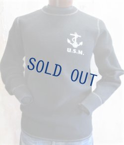 画像1: バズリクソンズ　 サーマルTシャツ　USN　ブラック