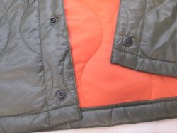 画像4: フェローズ　サーモライト　キルティングジャケット　セージ×オレンジ