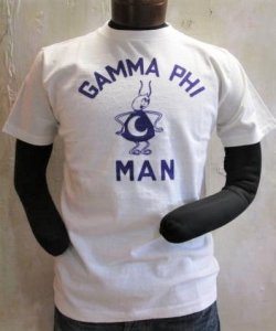 画像1: ダブルワークス　Tシャツ　GAMMA PHI MAN　オフ