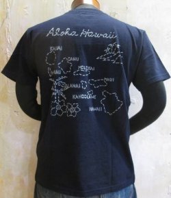 画像1: テーラー東洋　須賀Tシャツ　ALOHA HAWAII　インディゴ染め