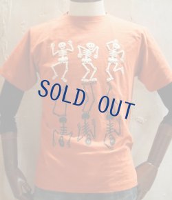 画像1: ダブルワークス　Tシャツ　DANCING SKELETONS　レッド