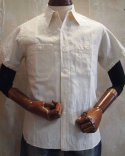 画像1: バズリクソンズ　ホワイトシャンブレー　ワークシャツ