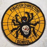 スコードロンパッチ　レーヨン刺繍　FIGHTER DIRECTOR SCHOOL（エイジング仕上げ）
