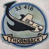 スコードロンパッチ　レーヨン刺繍　SS418 THORNBACK（エイジング仕上げ）