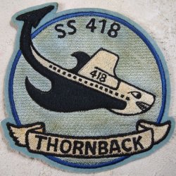 画像1: スコードロンパッチ　レーヨン刺繍　SS418 THORNBACK（エイジング仕上げ）