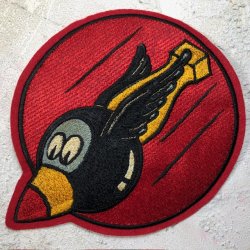 画像1: スコードロンパッチ　レーヨン刺繍　44TH BOMB（エイジング仕上げ）