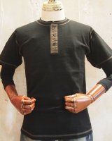 バズリクソンズ　ヘンリーネック Tシャツ　ビンテージスラブ　ブラック