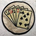 スコードロンパッチ　レーヨン刺繍　77TH FTR（エイジング仕上げ）　