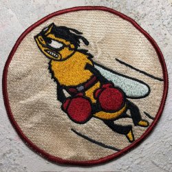 画像1: スコードロンパッチ　レーヨン刺繍　22ND FTR（エイジング仕上げ）