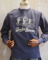 バズリクソンズ　スウェット　フリーダムスリーブ　BOMBER BARONS　ネイビー