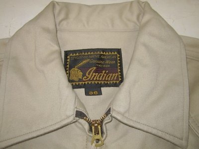 画像2: インディアンモーターサイクル　ヘビーサテン　クルーザージャケット　ベージュ