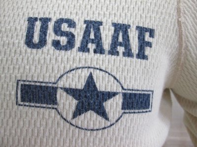 画像1: バズリクソンズ　 サーマルTシャツ　USAAF　ナチュラル