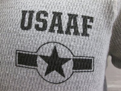 画像1: バズリクソンズ　 サーマルTシャツ　USAAF　グレー