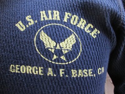 画像1: バズリクソンズ　 サーマルTシャツ　USAF　ネイビー