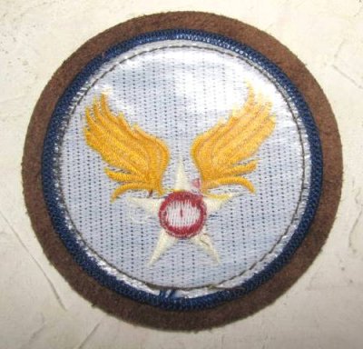 画像1: AAF・USAF　刺繍パッチ　レーヨン刺繍　馬革トリミング付き