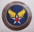 画像1: AAF・USAF　刺繍パッチ　レーヨン刺繍　馬革トリミング付き (1)