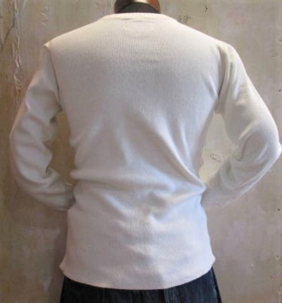 画像3: シュガーケーン 　ヘビーコットン　ヘンリーネックTシャツ　ホワイト