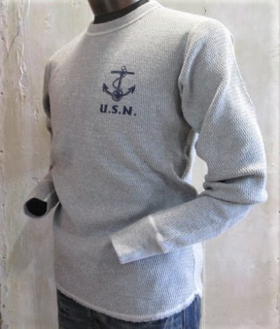 画像2: バズリクソンズ　 サーマルTシャツ　USN　グレー