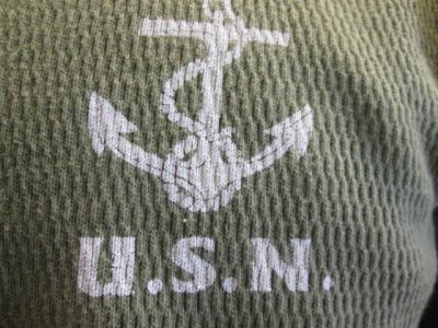 画像1: バズリクソンズ　 サーマルTシャツ　USN　オリーブ