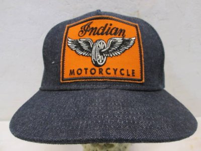 画像1: インディアンモーターサイクル　デニムキャップ