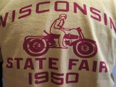 画像1: ダブルワークス　ヘビーウエイトTシャツ　WISCONSIN　オーカー