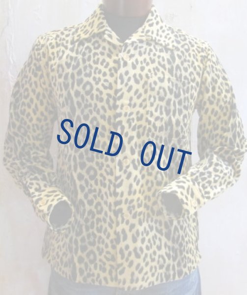 画像1: スタイルアイズ　綿ビロード　豹柄　オープンシャツ　 (1)