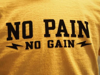 画像1: ダブルワークス　ヘビーウエイトTシャツ　NO PAIN　オーカー