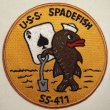 画像1: スコードロンパッチ　レーヨン刺繍　SS-411 SPADEFISH (1)