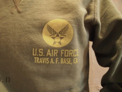 画像1: バズリクソンズ　スウェット　USAF　オリーブ