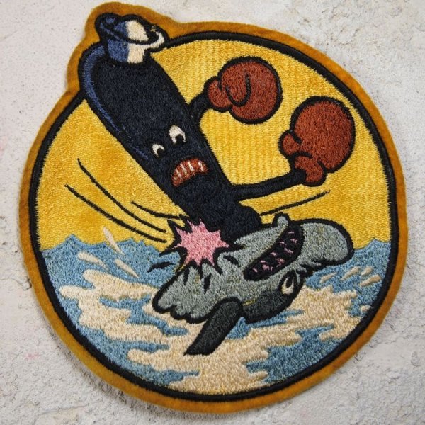 画像1: スコードロンパッチ　レーヨン刺繍　USS PC543 USN（エイジング仕上げ） (1)