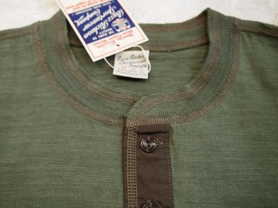 画像3: バズリクソンズ　ヘンリーネック Tシャツ　ビンテージスラブ　オリーブ