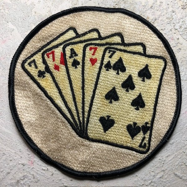 画像1: スコードロンパッチ　レーヨン刺繍　77TH FTR（エイジング仕上げ）　 (1)