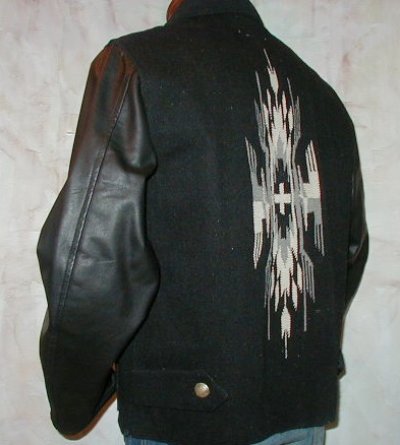 画像2: インディアンモーターサイクル　チマヨジャケット　袖革　ブラック